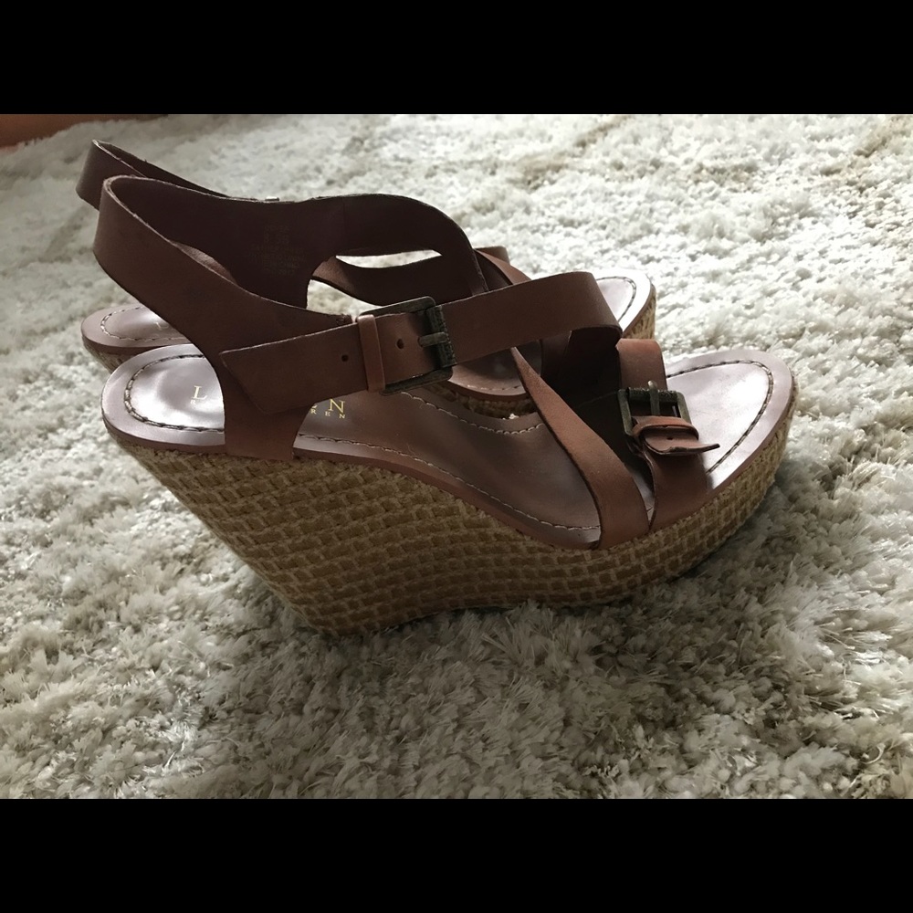 Ralph Lauren Wedges, size 8.5. EUC.